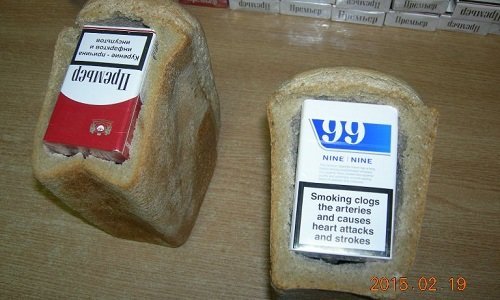 Сигареты в хлебе